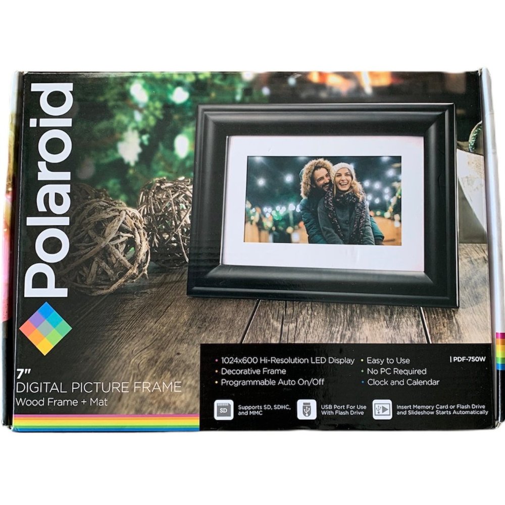 Polaroid Digital Photo Frame 7″ Screen